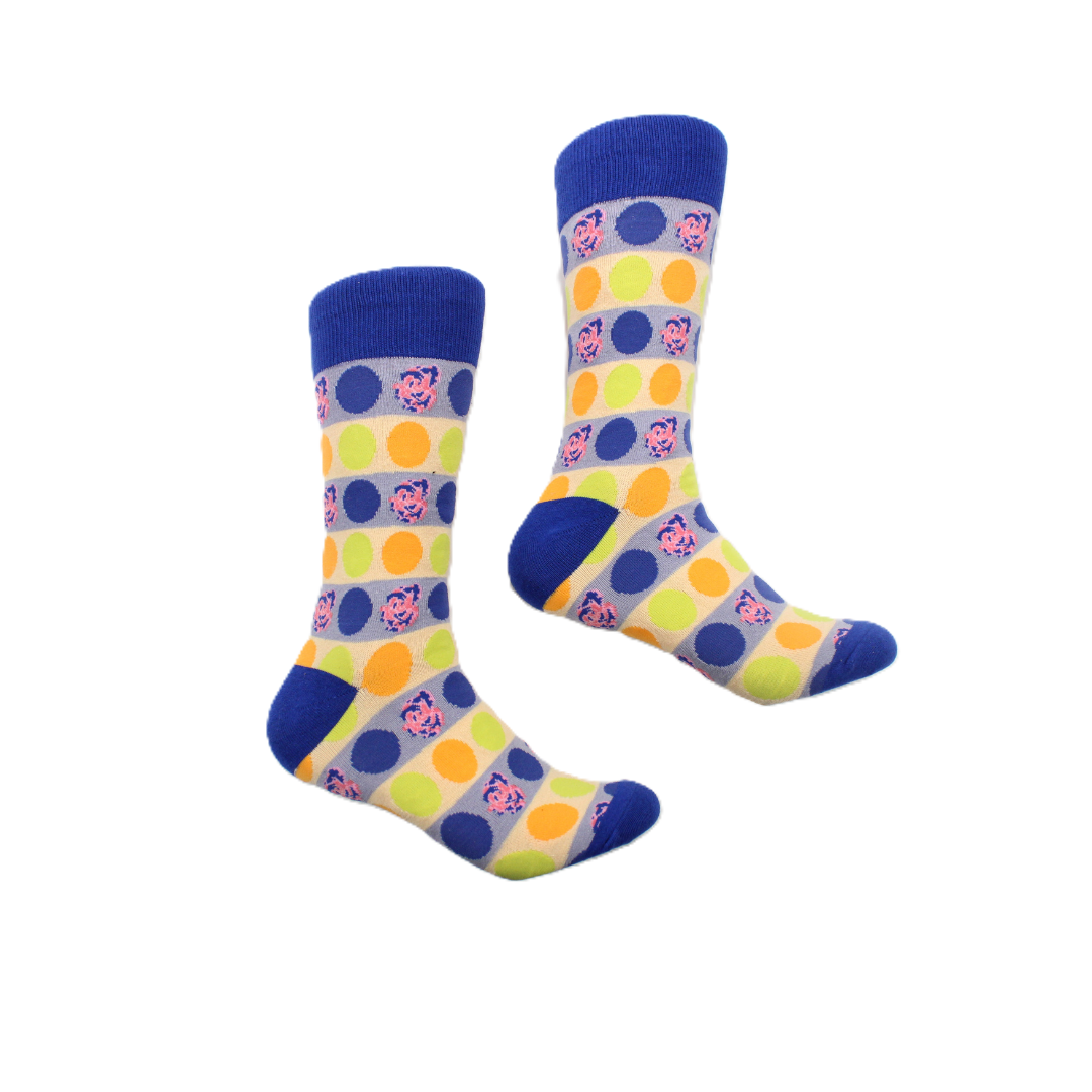 Togo 2 | Royal & Orange Floral | Sock