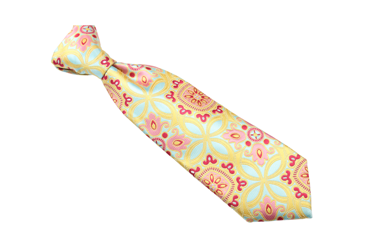 Kobe 3 | Teal & Yellow Floral | Necktie