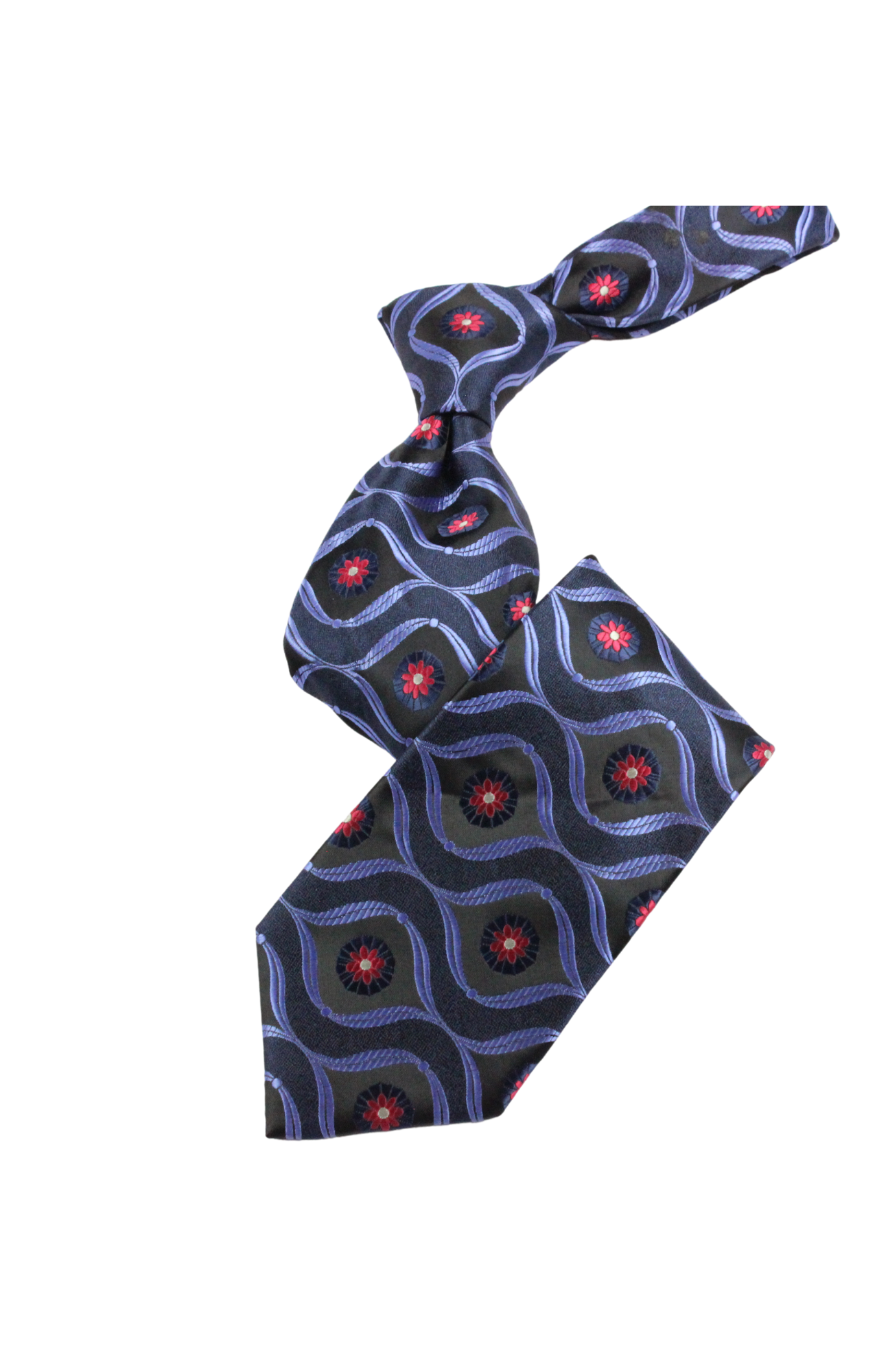 Niagara Falls 1 | Navy & Blue Geometric | Tie & Pocket Square