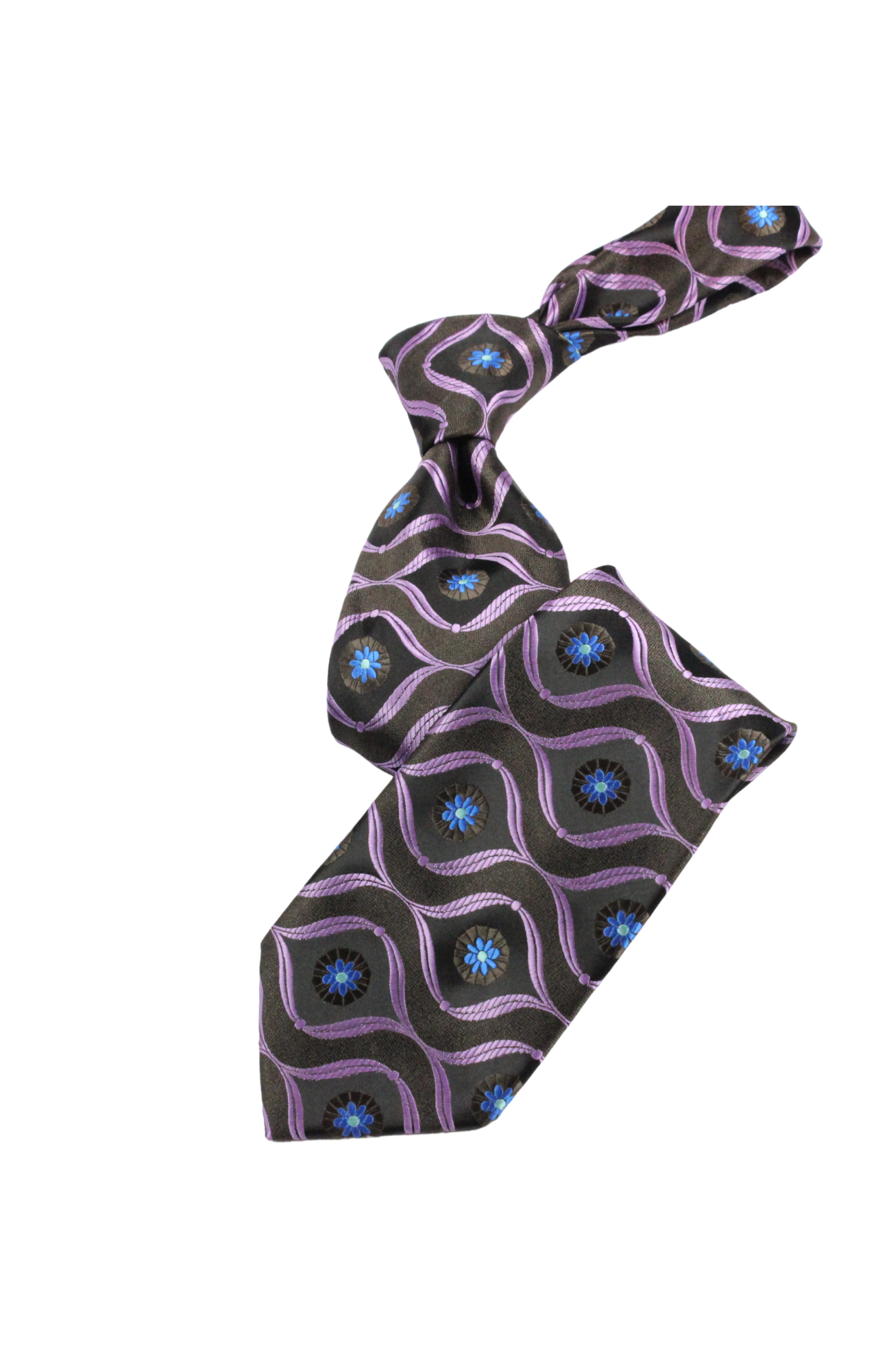 Niagara Falls 2 | Brown & Lavender Geometric | Tie & Pocket Square