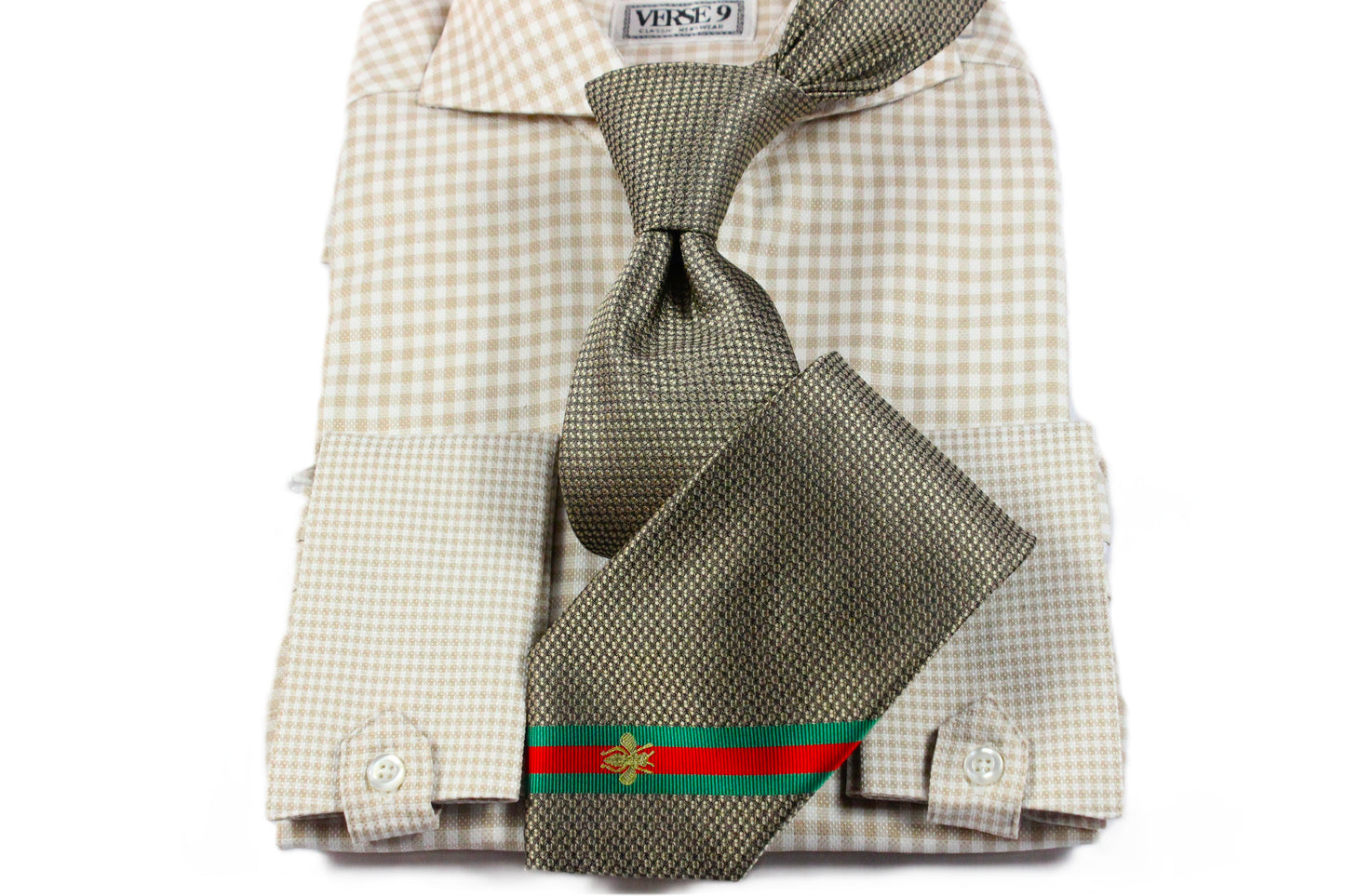 GG Butterfly B4 | Taupe | Tie & Pocket Square