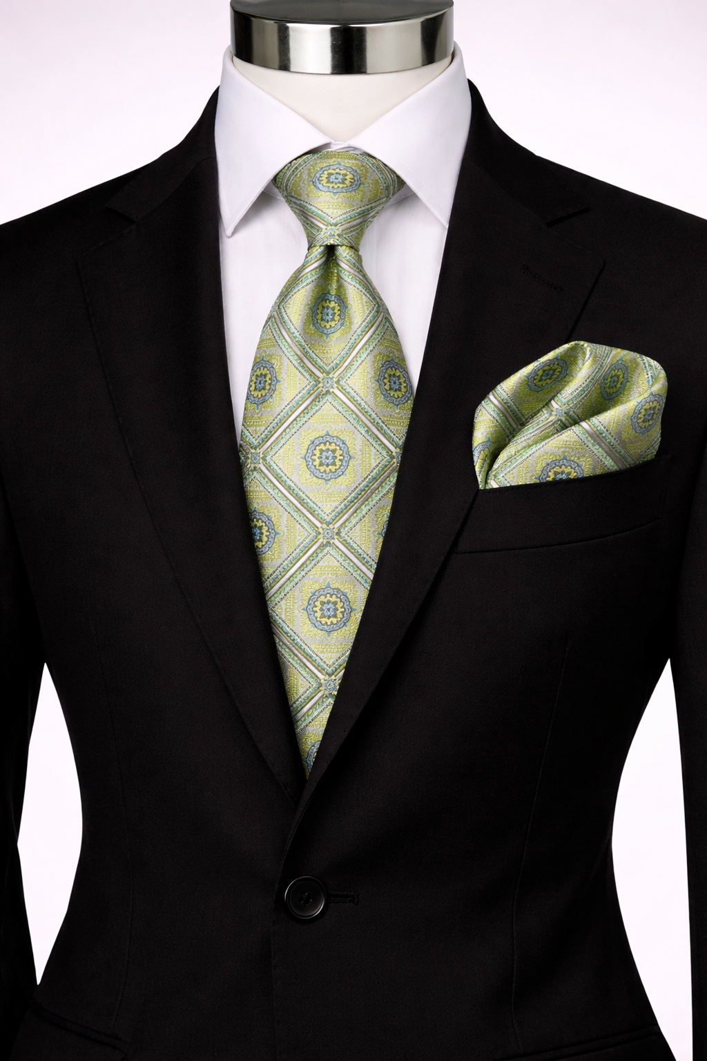 CARLO 4 | GREEN | TIE & POCKET SQAURE