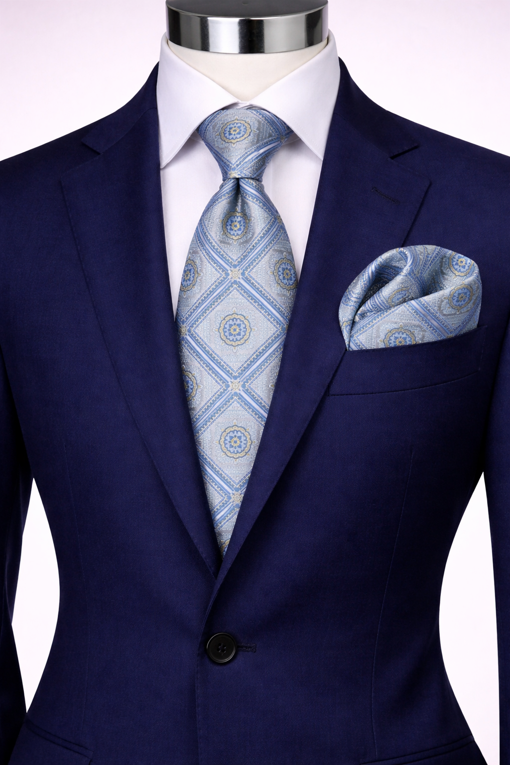 CARLO 6 | SKY BLUE | TIE & POCKET SQAURE