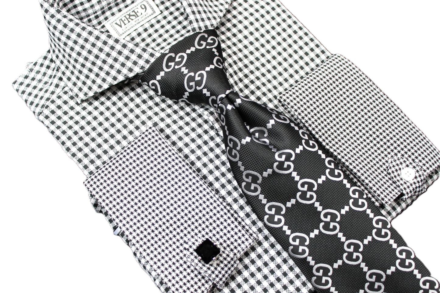 GG 2 | Black & White | Tie & Pocket Square