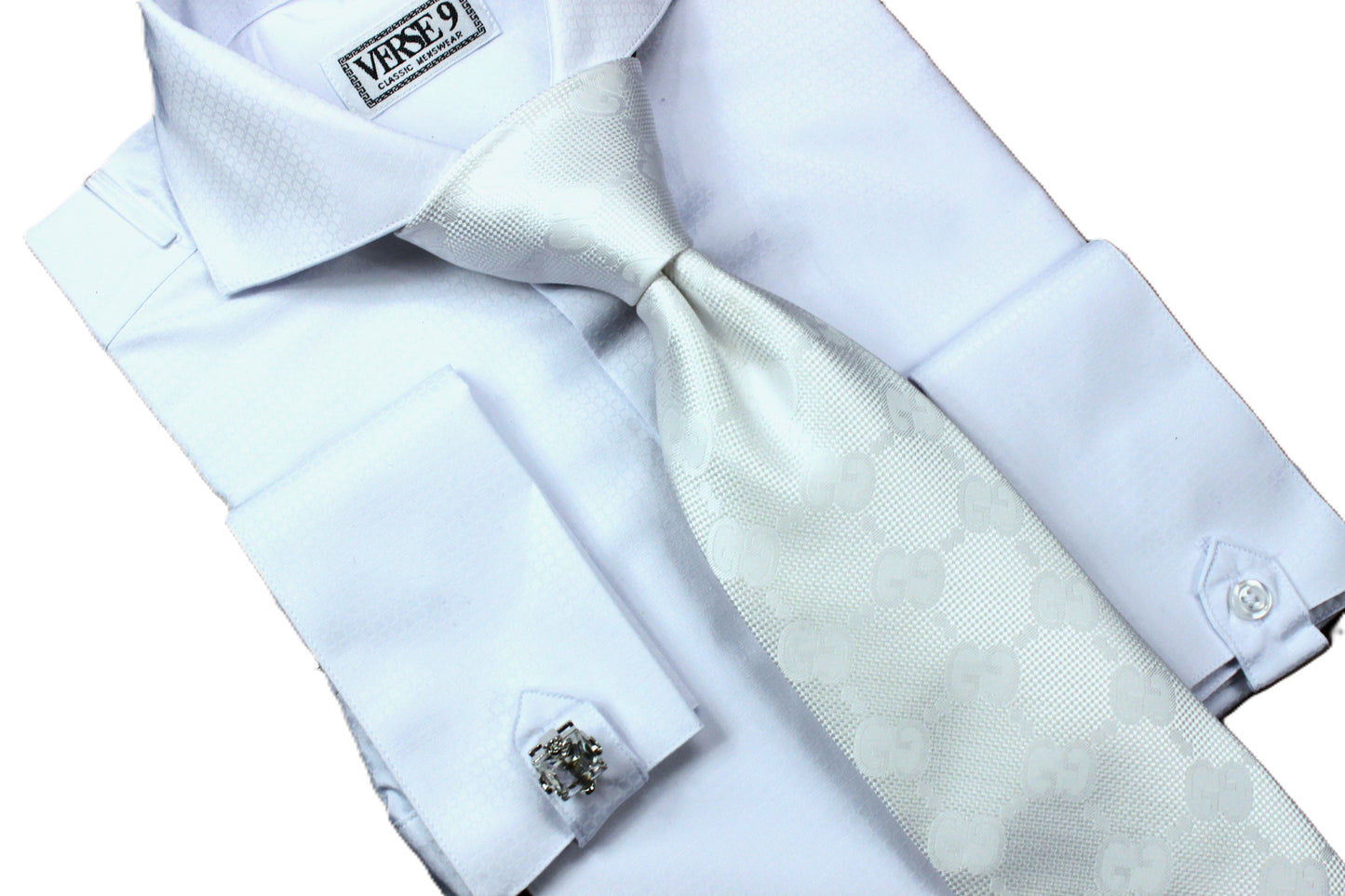 GG Solid 1 | White | Tie & Pocket Square