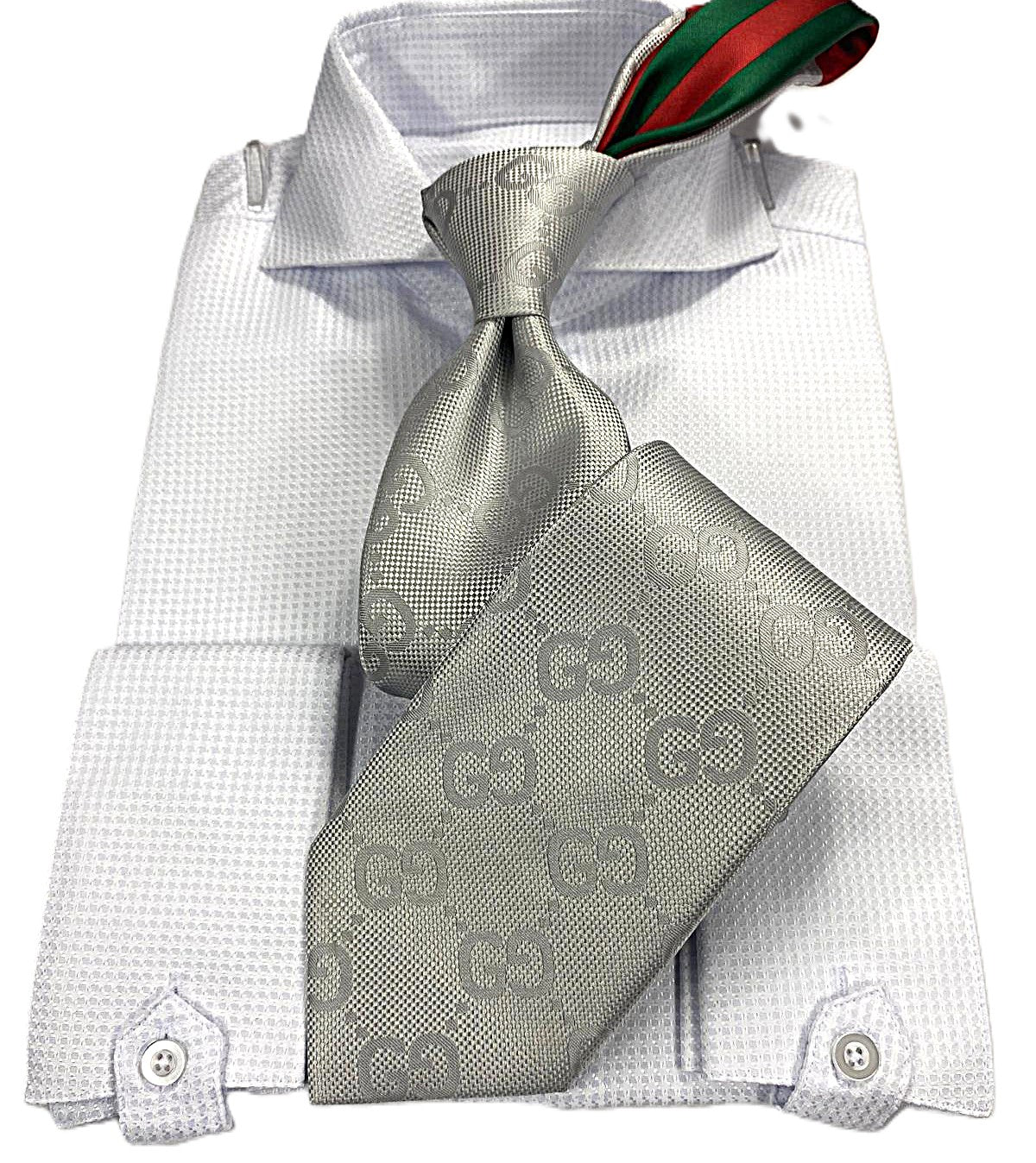 GG Solid 10 | Light Grey | Tie & Pocket Square