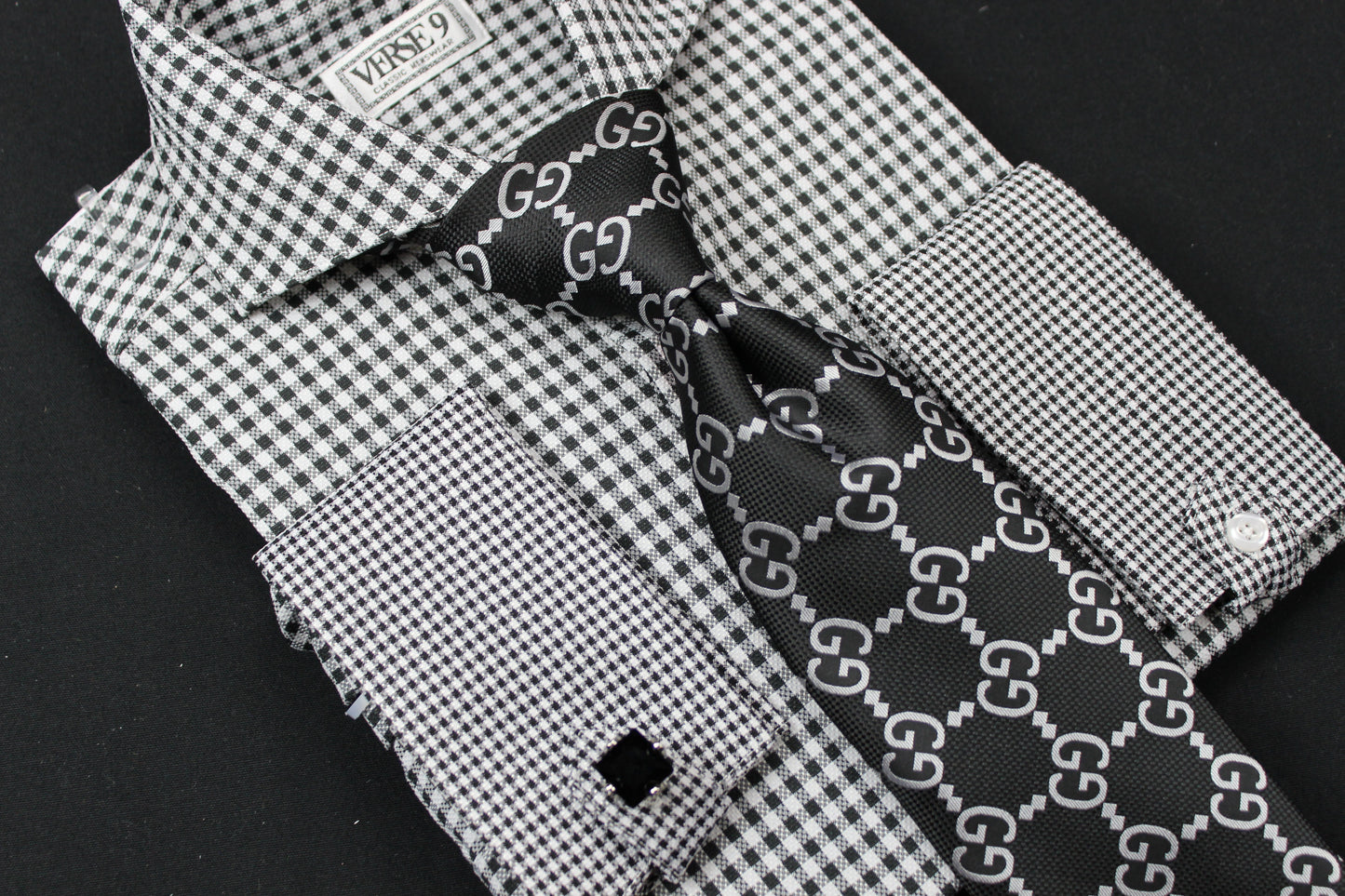 GG 2 | Black & White | Tie & Pocket Square