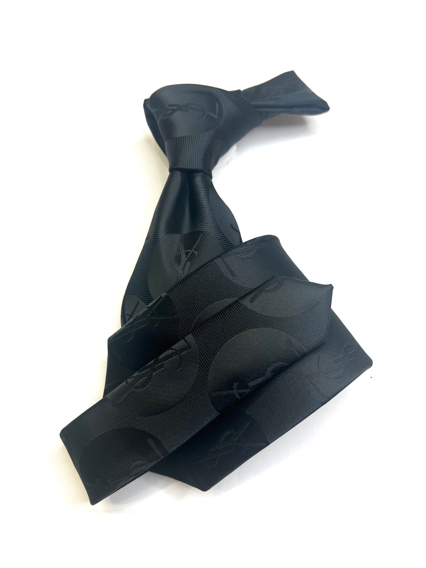 YSL Solid 2 | Black | Tie & Pocket Square