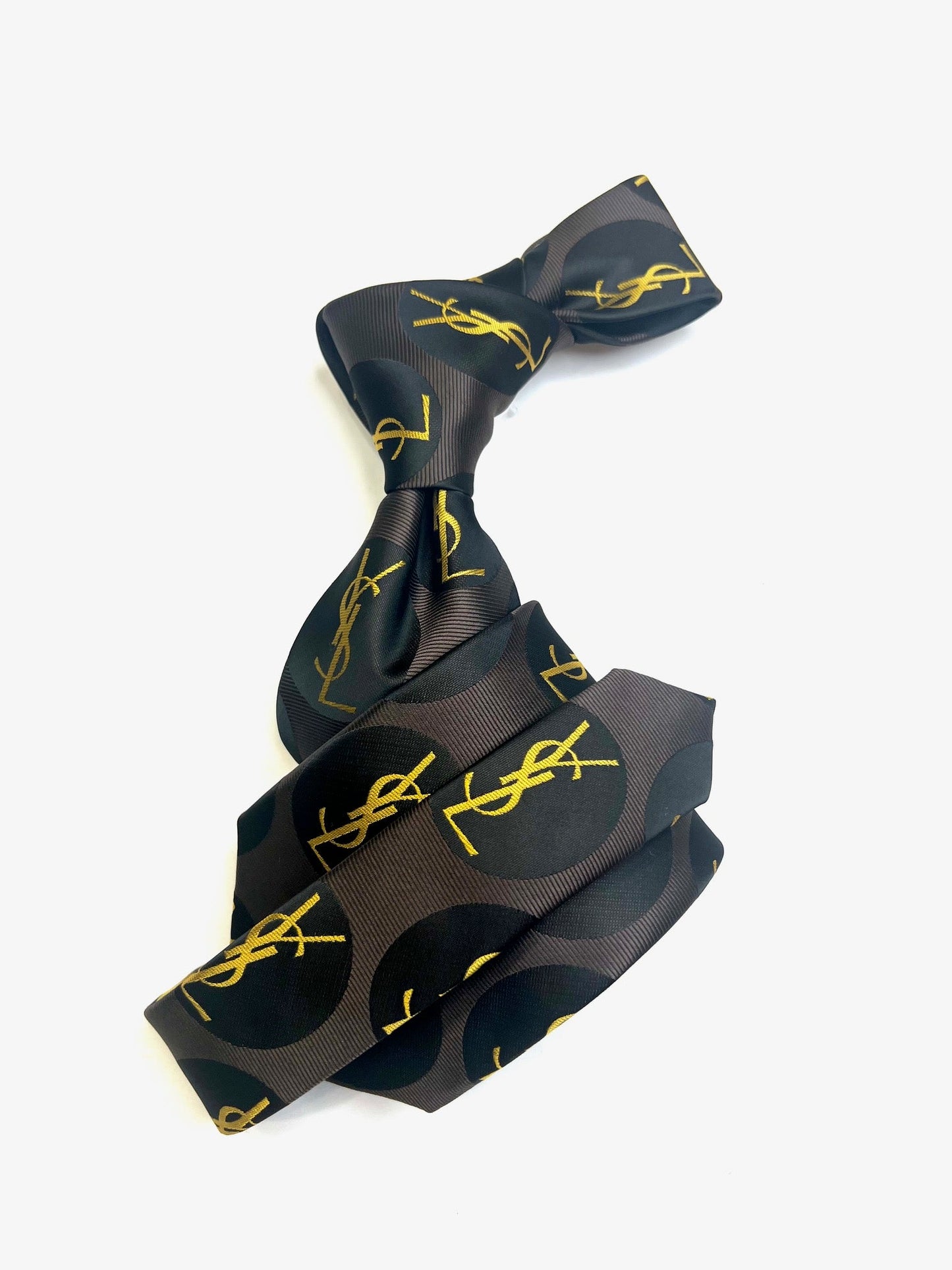YSL 3 | Brown & Yellow | Tie & Pocket Square