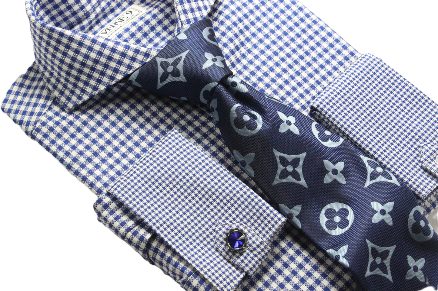 LV 6 | Navy & Blue | Tie & Pocket Square