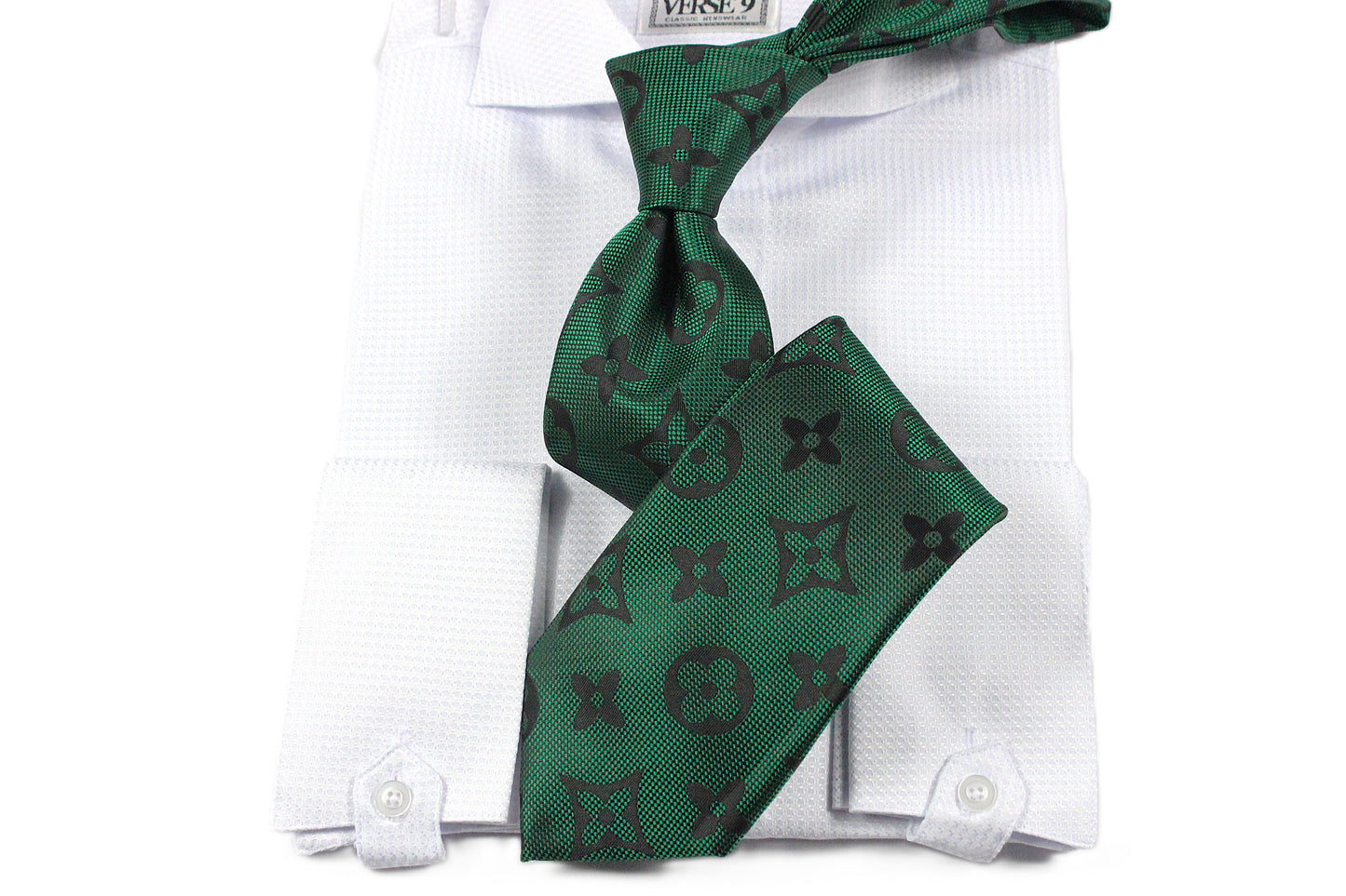 LV B8 | Money Green | Tie & Pocket Square