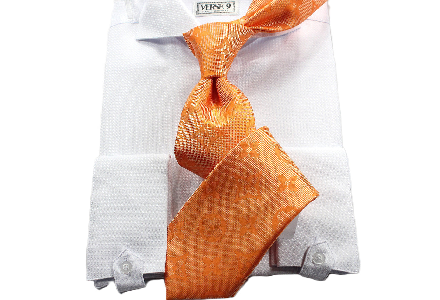 LV Solid 7 | Orange | Tie & Pocket Square