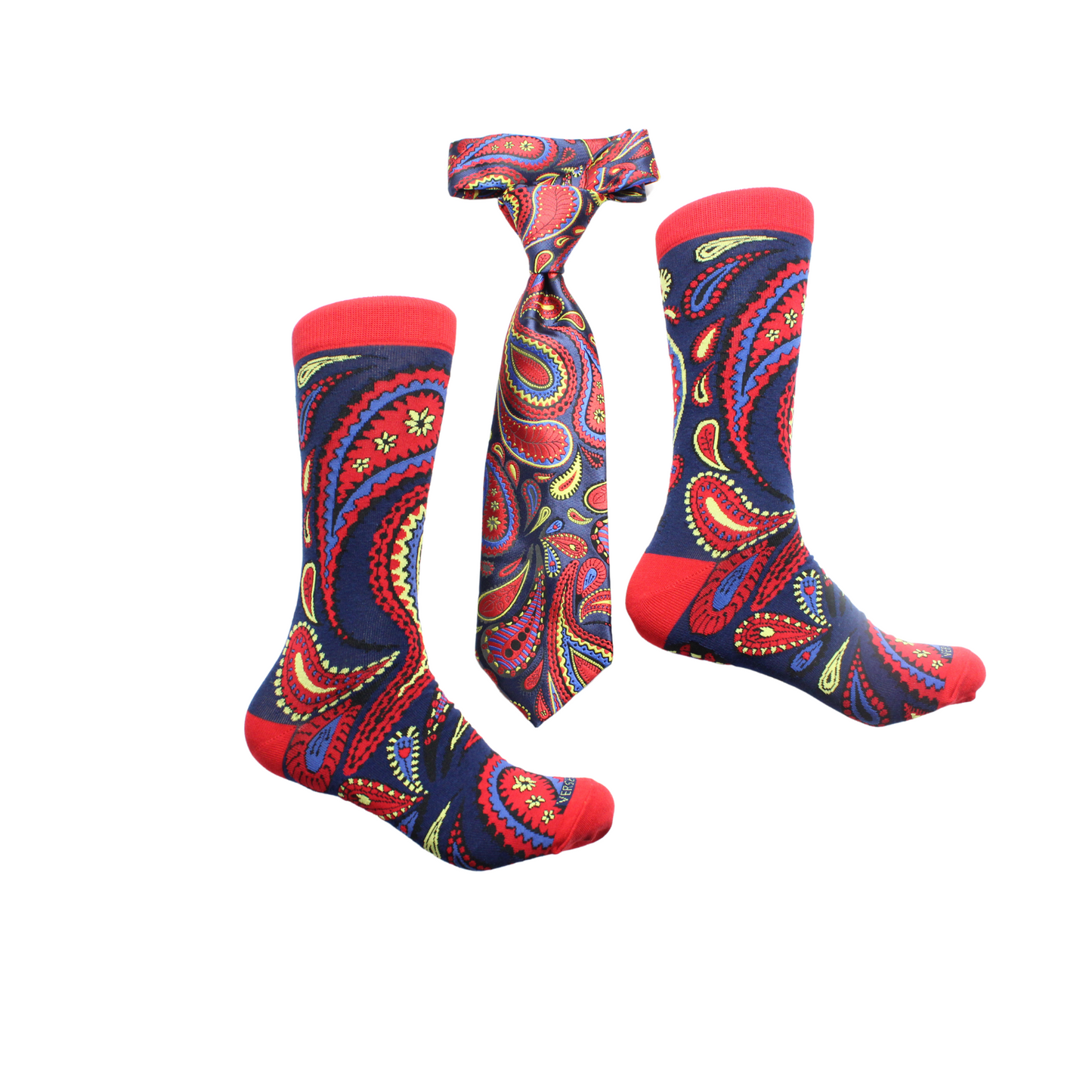 Tiger 1 | Navy Paisley | Tie & Sock Combo