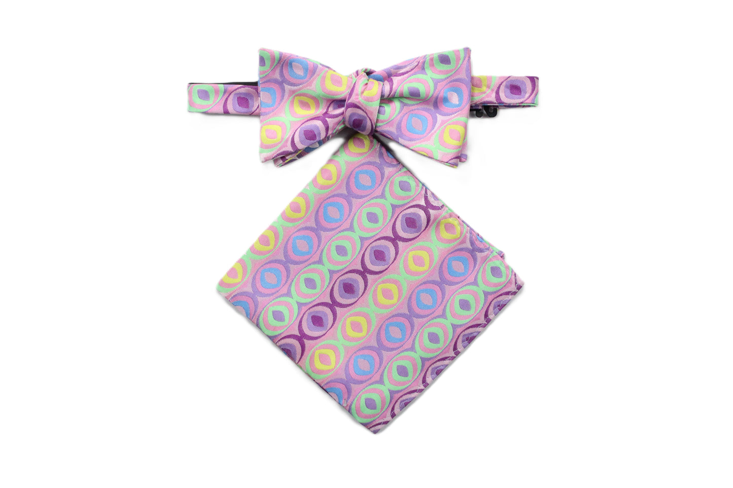 Chronicles 4 | Multi Color Pink Geometric | Bowtie & Pocket Square