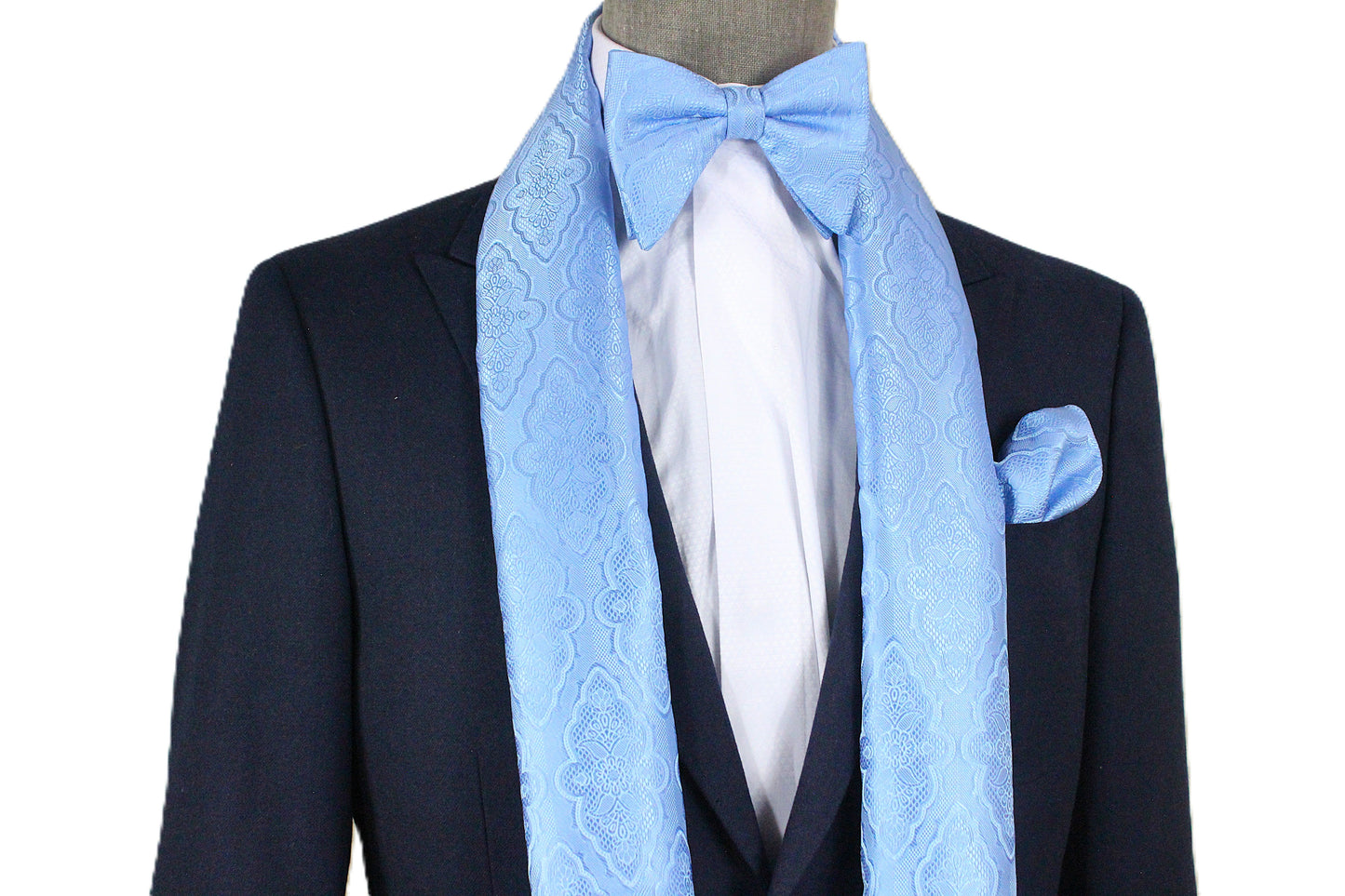 Geo Solid A10 | Sky Geometric | Scarf & Bowtie Set