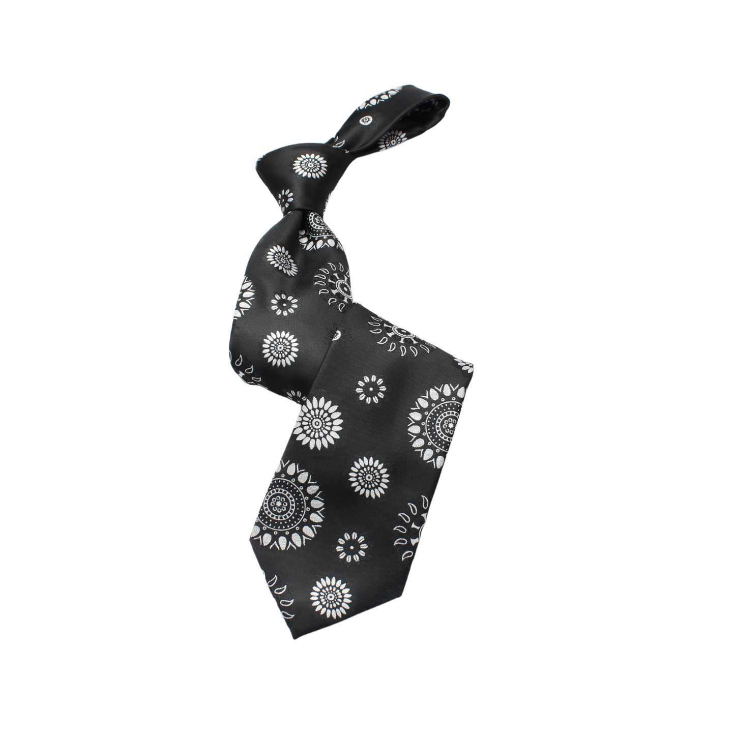 MIB A2| Black & White Floral | Necktie