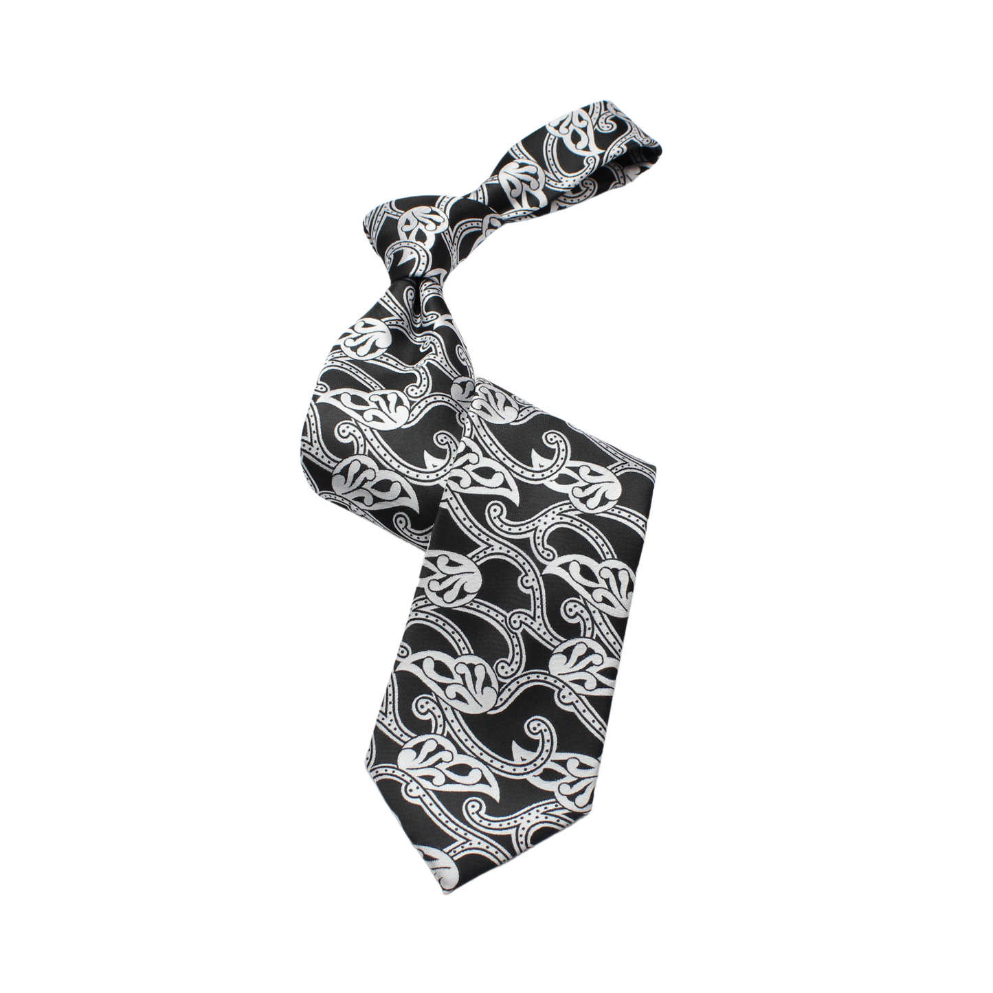 MIB B4 | Black & White Floral | Tie & Pocket Square
