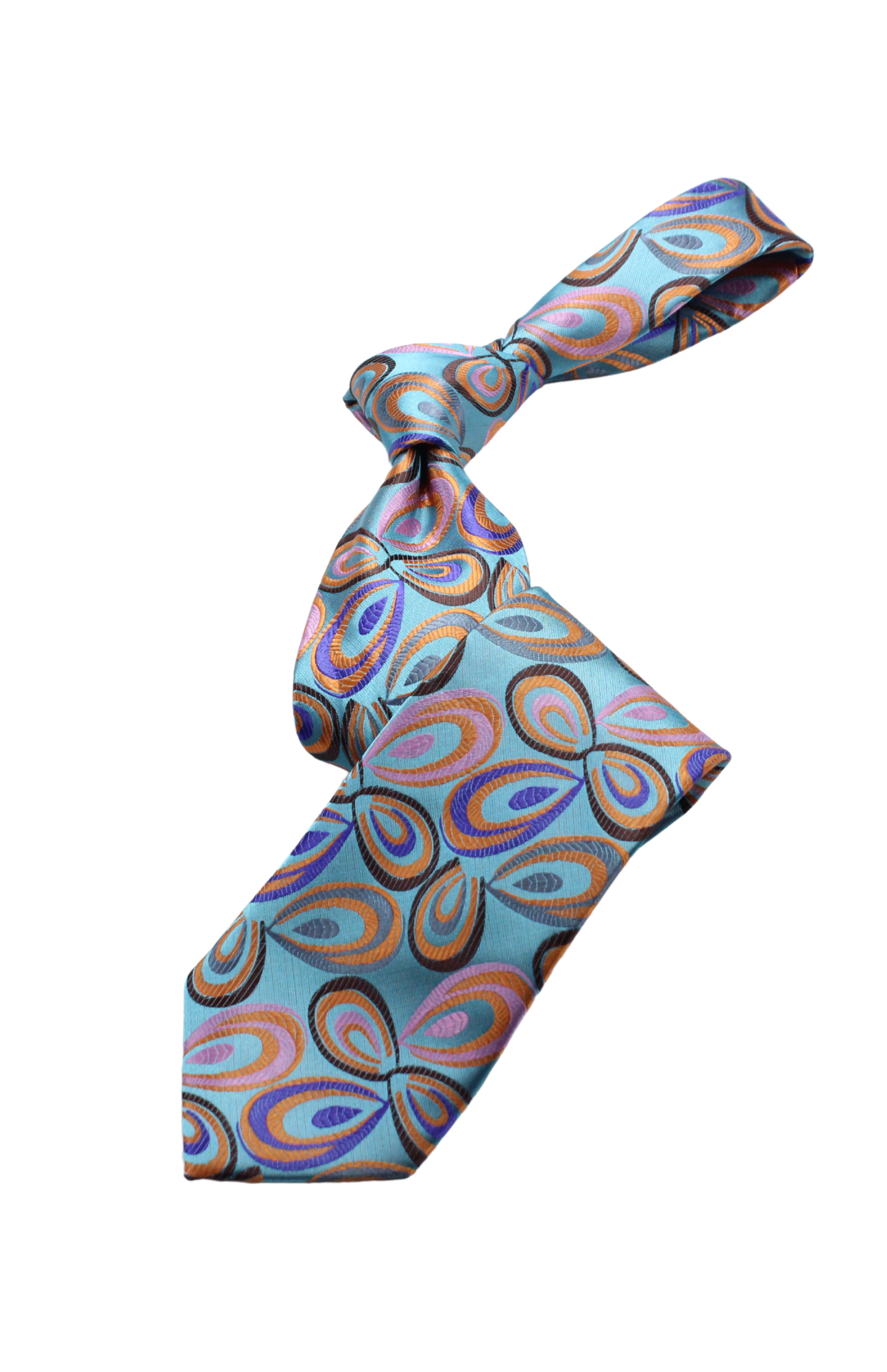 Canal 1 | Multi Color Teal Geometric | Tie & Pocket Square