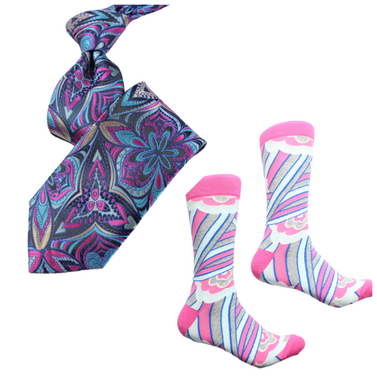 Azure 4 & Gretzky 5 - Tie & Sock Combo