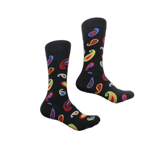 Baby Paisley 1 | Multi Color Black Paisley | Sock