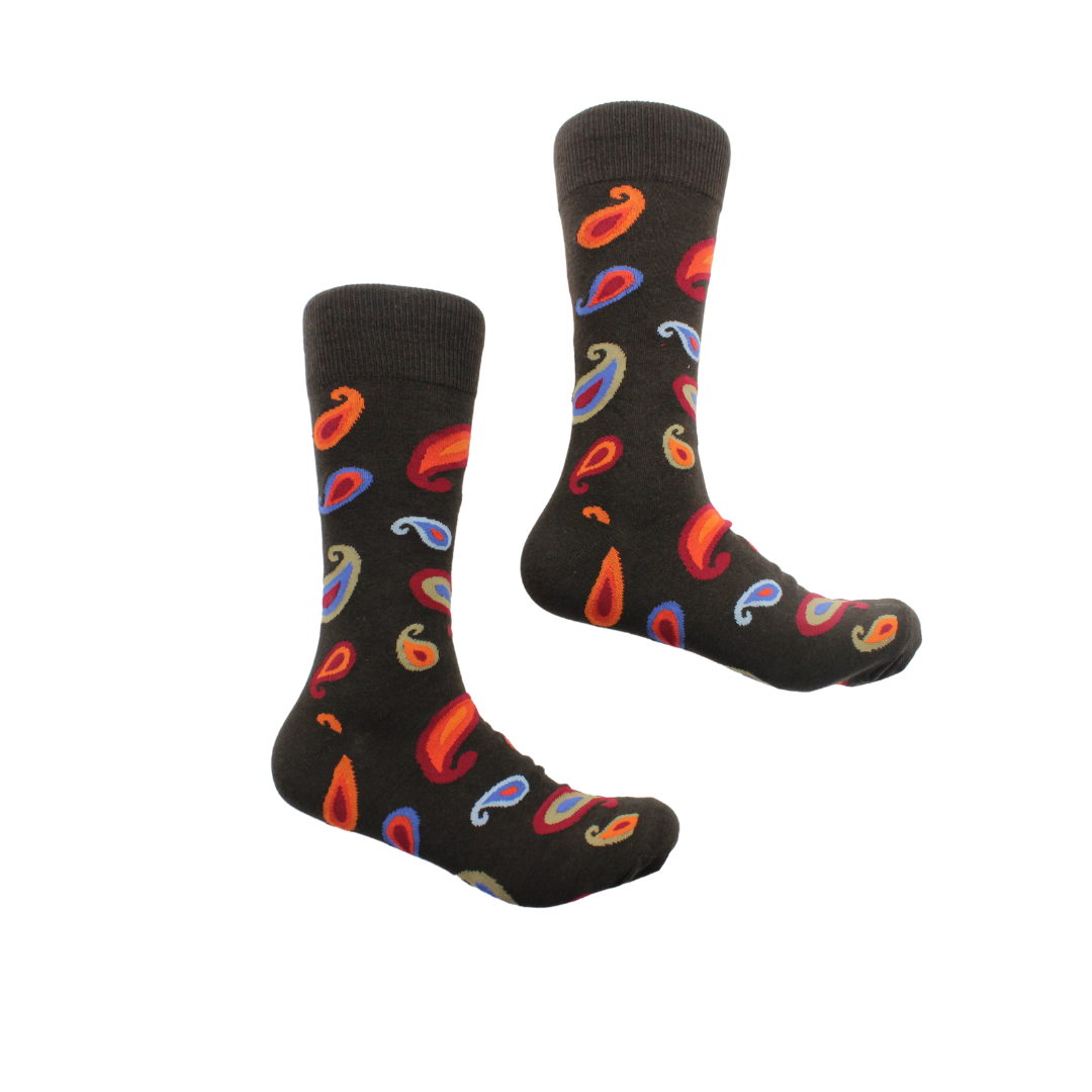 Baby Paisley 2 | Multi Color Brown Paisley | Sock