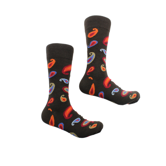 Baby Paisley 2 | Multi Color Brown Paisley | Sock