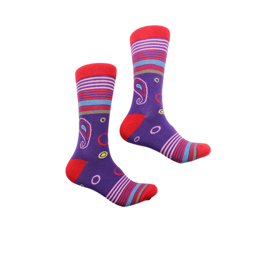 Syria 2 | Purple & Red Paisley | Sock