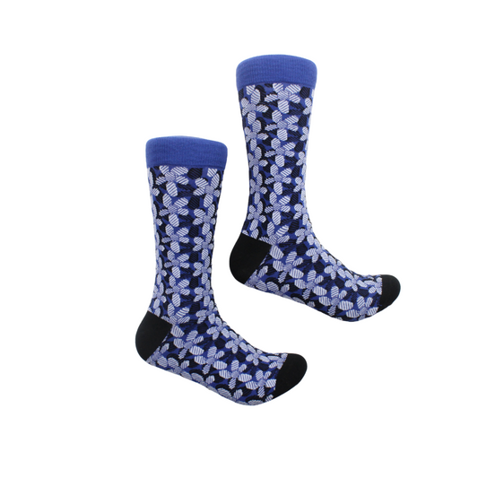 Solana 1 | Navy & White Floral | Sock