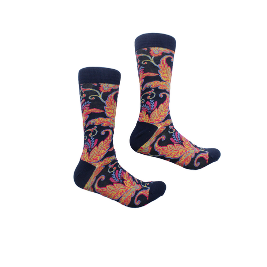 Somalia 1 | Multi Color Navy Paisley | Sock