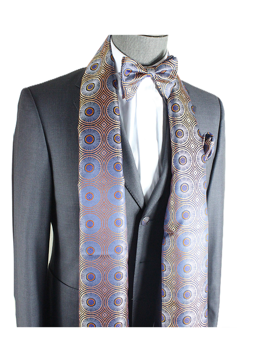 Grand Canyon 4 | Lavender & Orange Geometric | Scarf & Bowtie Set