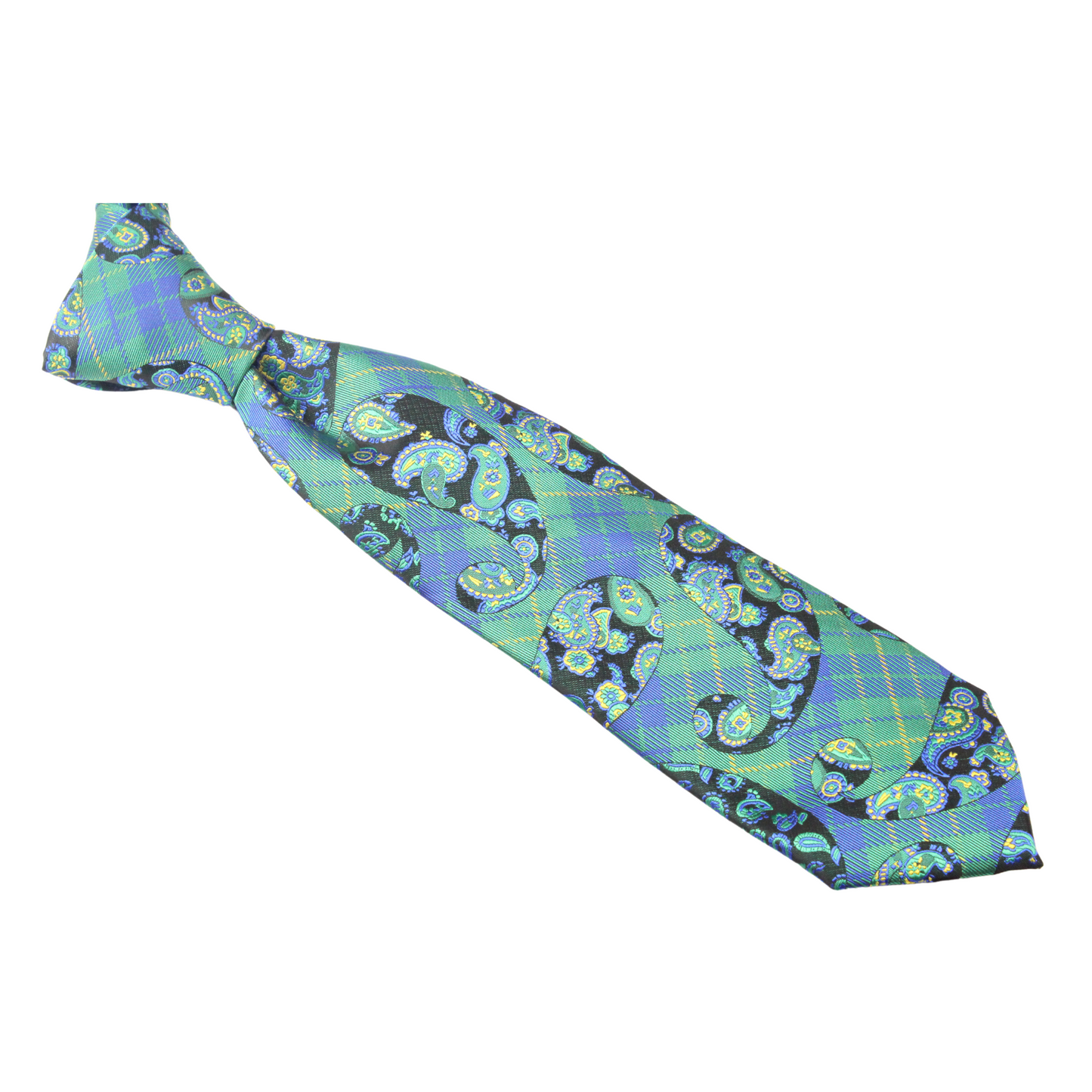 Ali 2 | Navy & Green Paisley | Necktie