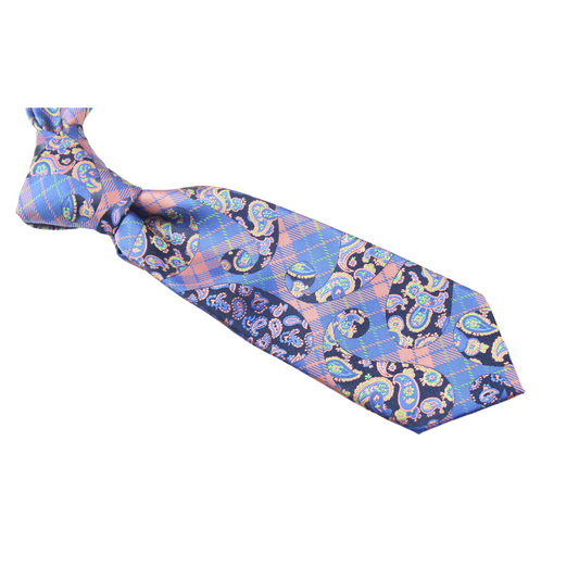 Ali 7 | Royal & Coral Paisley | Necktie