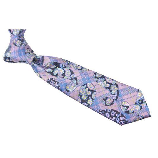 Ali 9 | Purple & Blue Paisley | Necktie