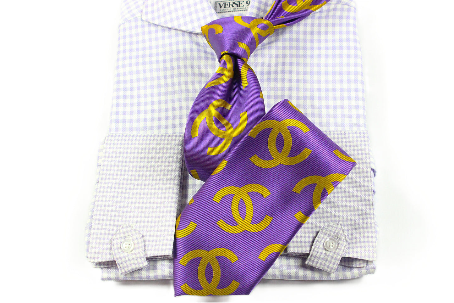 CC 1 | Purple & Gold | Tie & Pocket Square