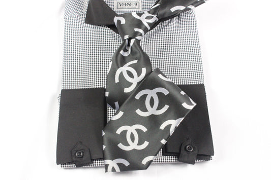 CC 2 | Black & White | Tie & Pocket Square