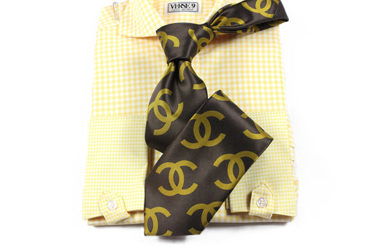 CC 3 | Brown & Yellow | Tie & Pocket Square