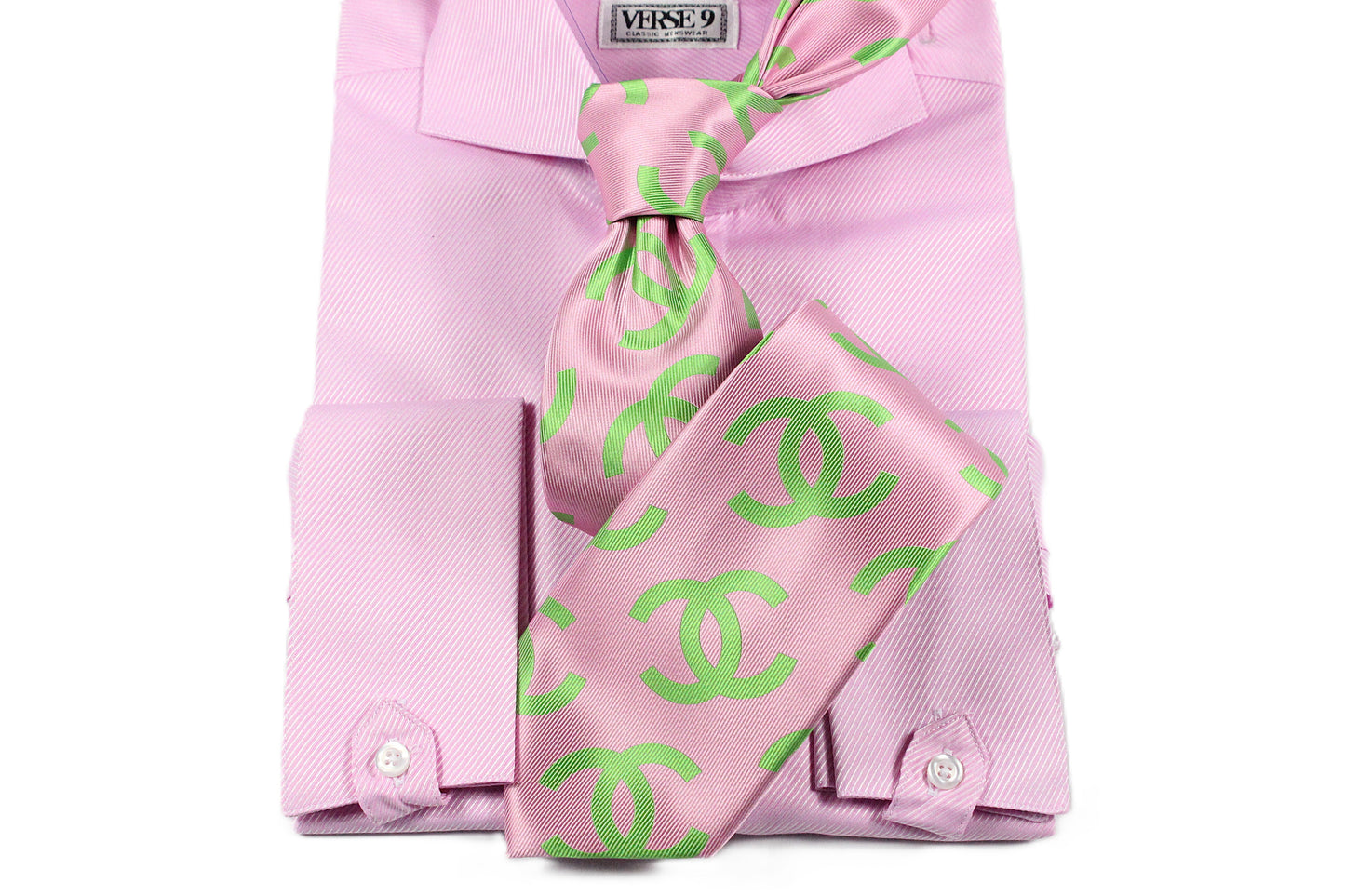 CC 5 | Pink & Green | Tie & Pocket Square