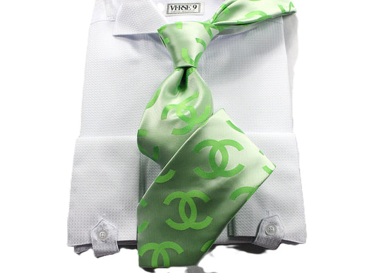 CC Solid 3 | Lime Green | Tie & Pocket Square