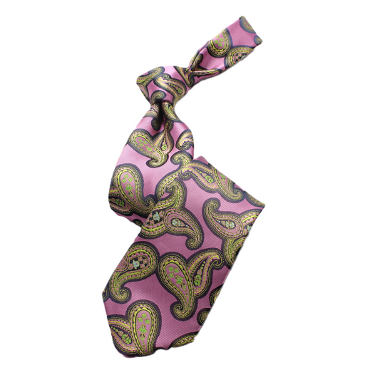 Deion 9 | Pink Paisley | Tie & Pocket Square