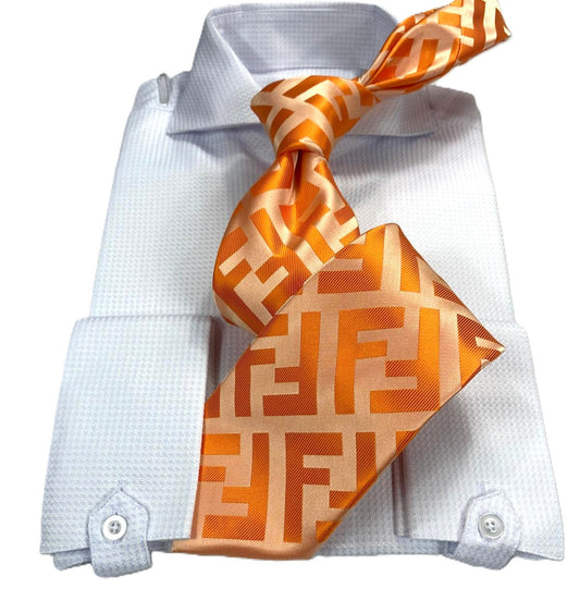 FF B2 | Orange | Tie & Pocket Square