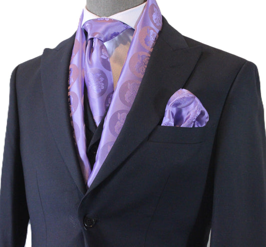 Floral Solid A4 | Lavender Floral | Scarf & Tie Set