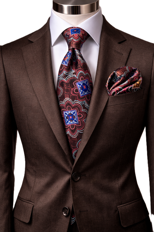FREDO 5 | RUST | TIE & POCKET SQAURE