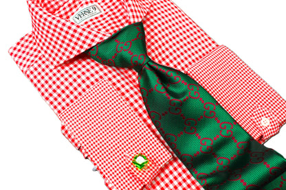 GG 1 | Green & Red | Tie & Pocket Square