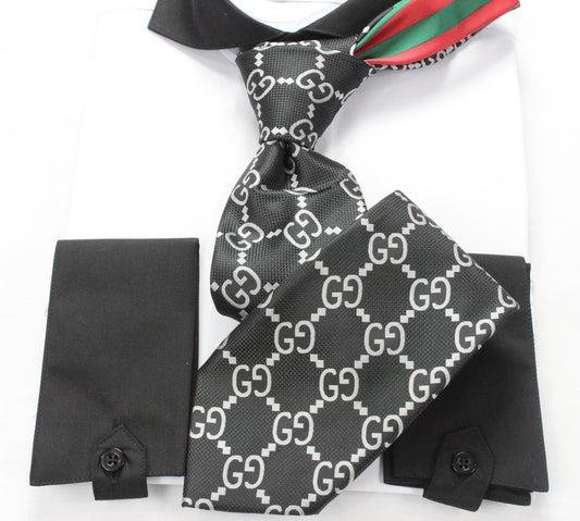 GG 2 | Black & White | Tie & Pocket Square