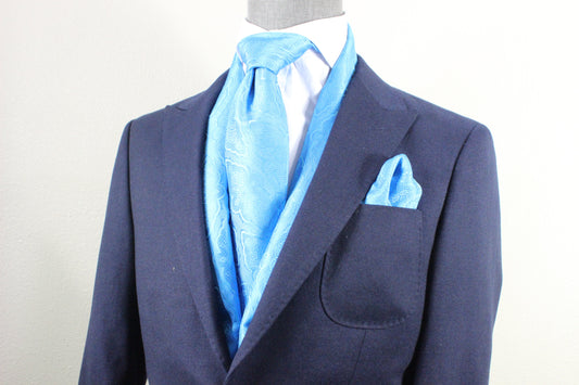 Geometric Solid B8 | Aqua Geometric | Scarf & Tie Set