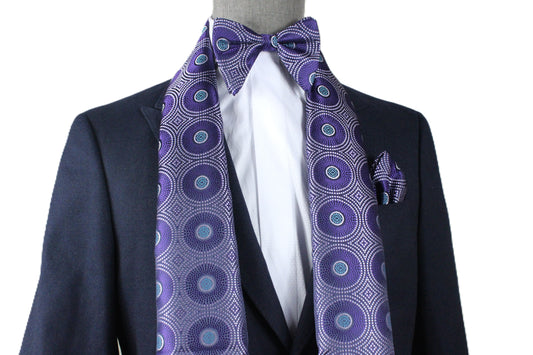 Grand Canyon 2 | Purple Geometric | Scarf & Bowtie Set