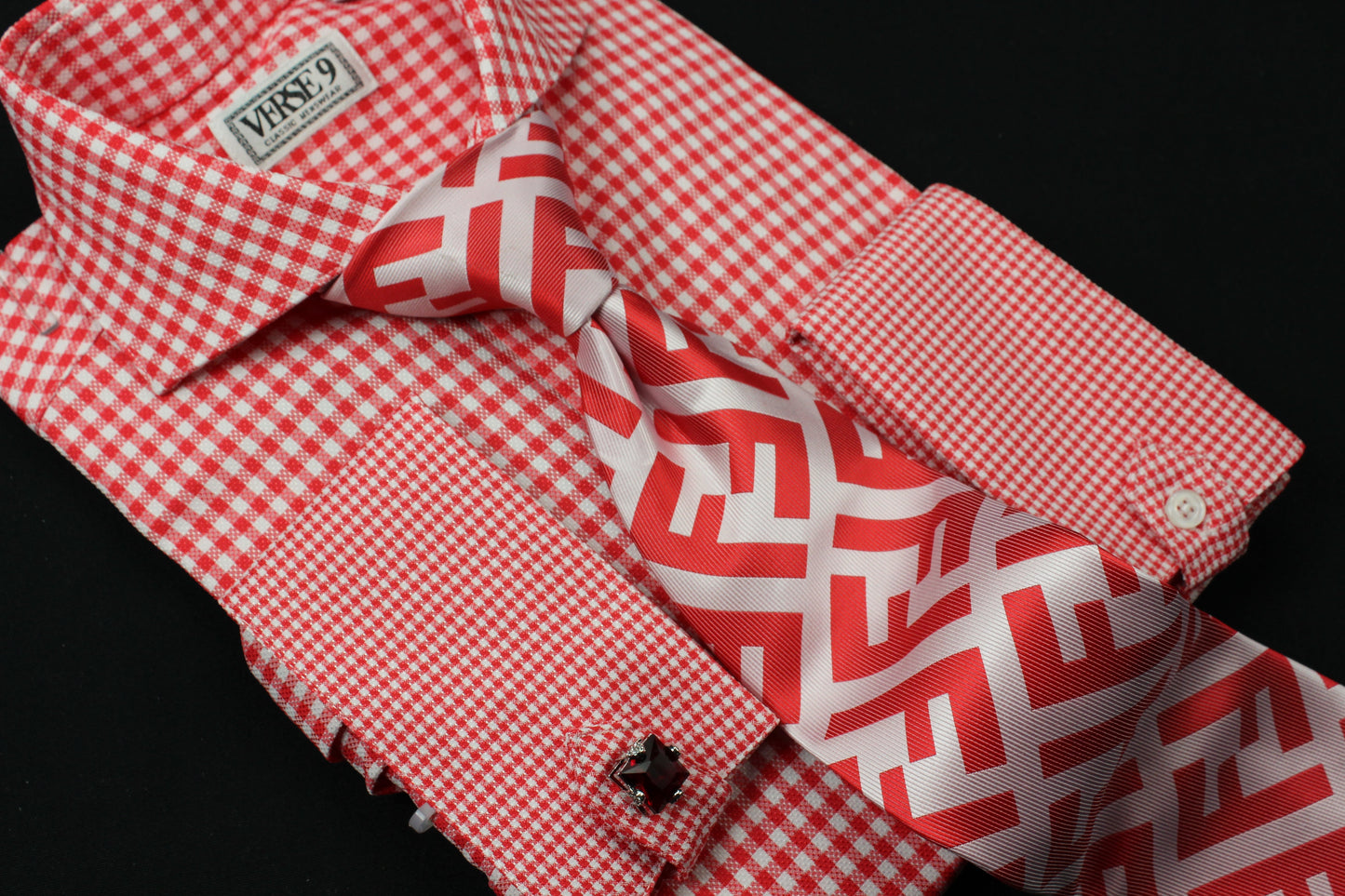 FF 5 | Red & White | Tie & Pocket Square