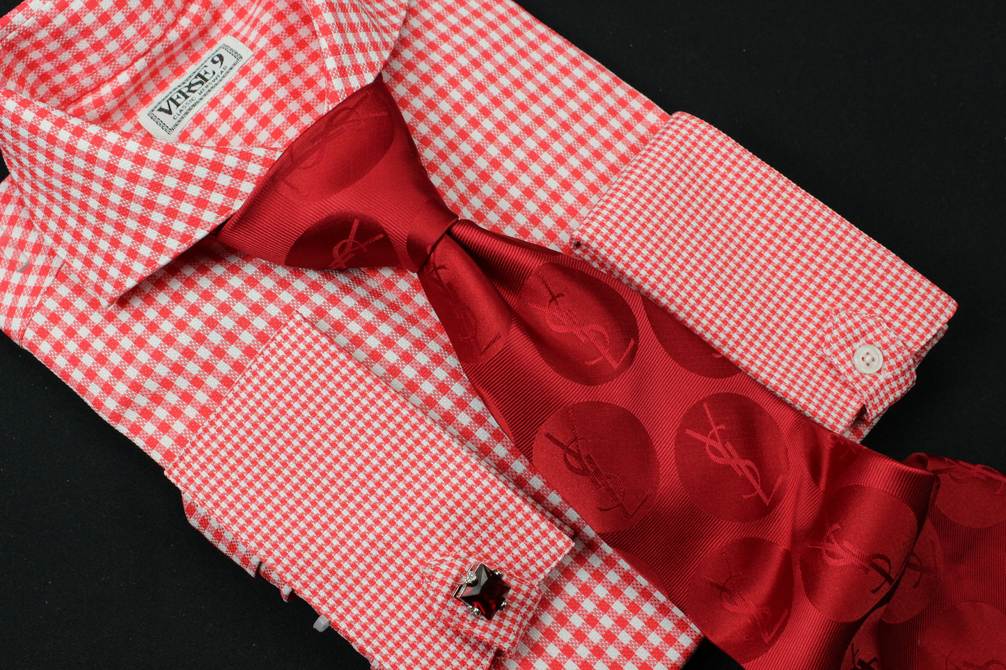 YSL Solid 4 | Red | Tie & Pocket Square