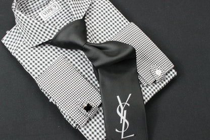 YSL Logo 1 | Black | Tie & Pocket Square