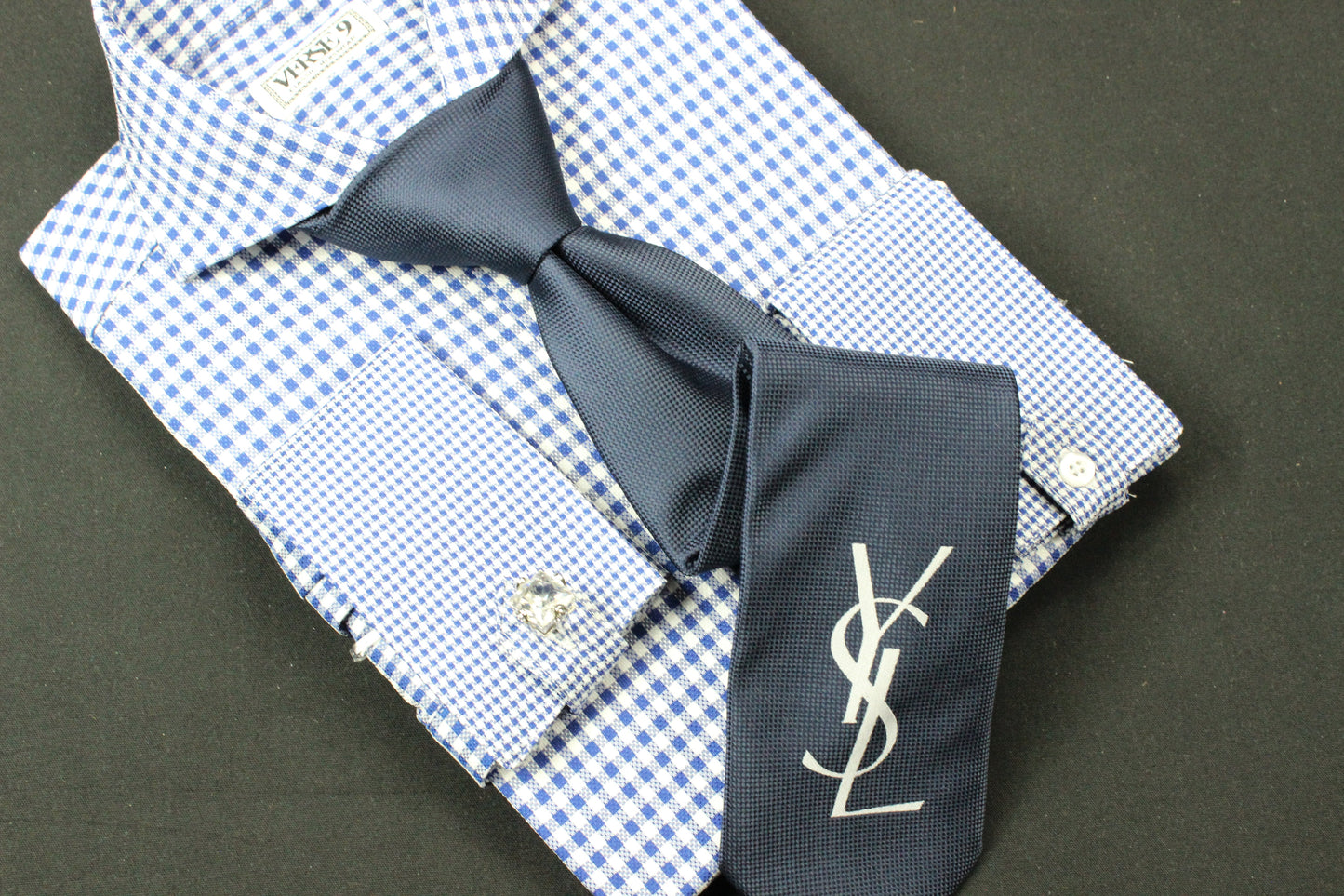 YSL Logo 2 | Navy | Tie & Pocket Square